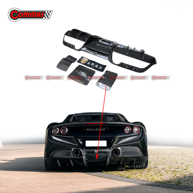 Novitec Style Carbon Fiber Rear Lip Diffuser สำหรับ Ferrari F8