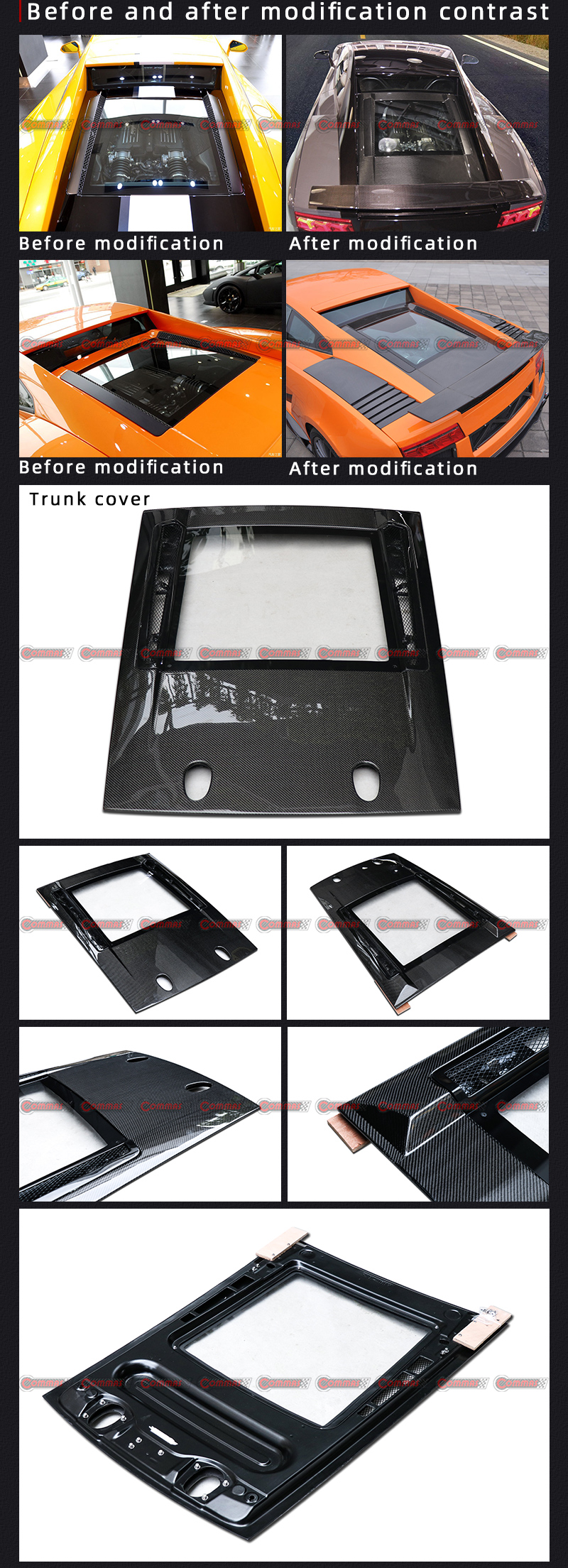 ฝาครอบท้ายรถ lambroghini gallardo