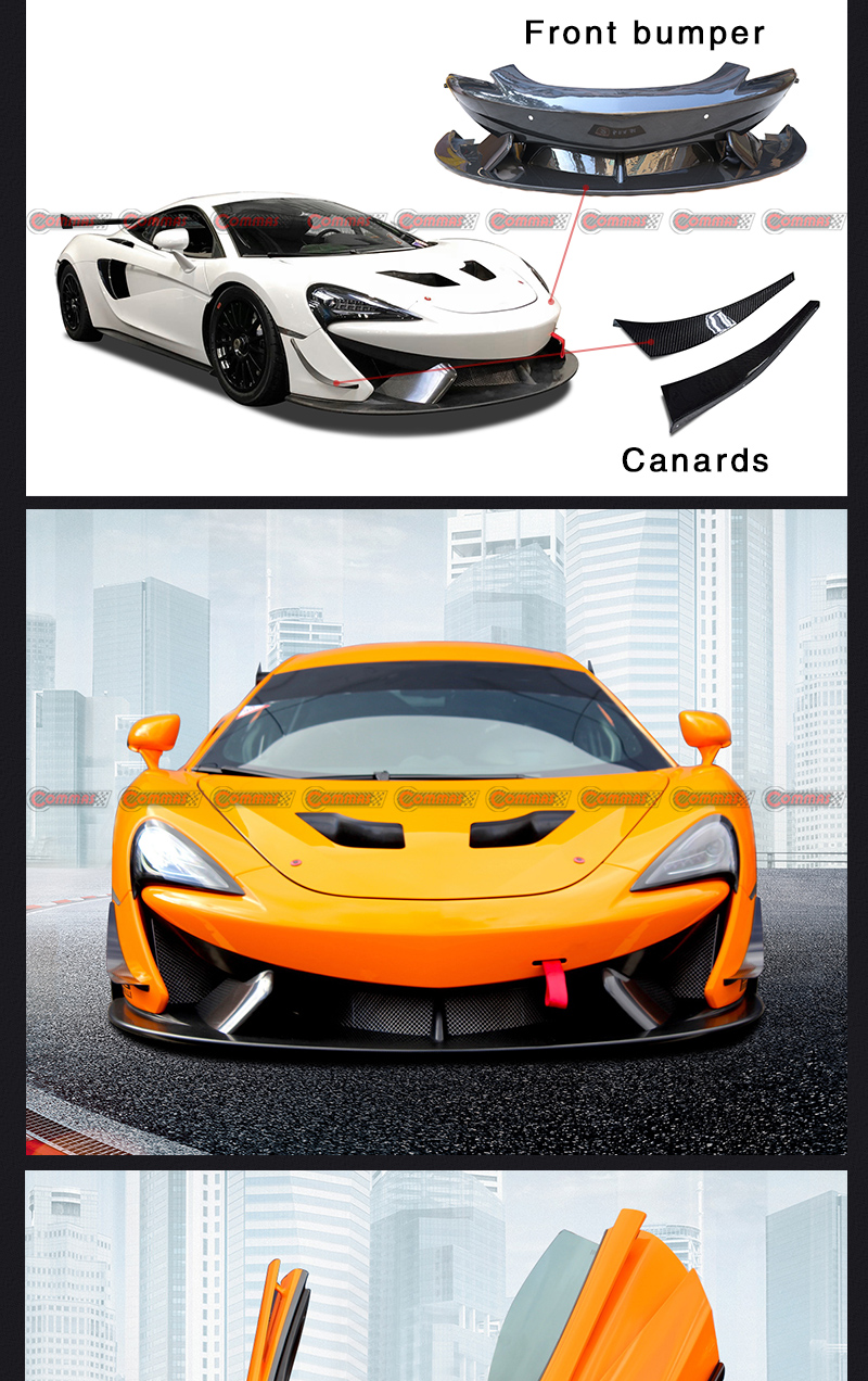 กันชนหน้า mclaren 540c สไตล์ gt4