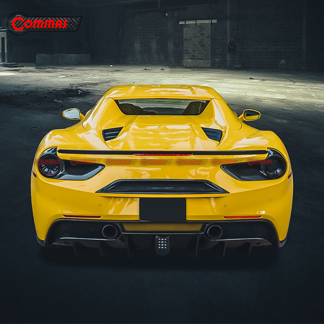 CSS สปอยเลอร์หลัง Style Carbon สำหรับ Ferrari 488