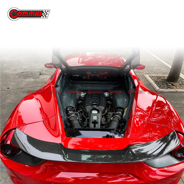 สปอยเลอร์ Ducktail ด้านหลังคาร์บอนไฟเบอร์สไตล์ Vorsteiner สำหรับ Ferrari 488