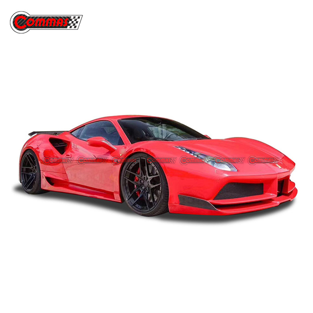 ชุดบอดี้ไฟเบอร์กลาสสไตล์ Novitec สำหรับ Ferrari 488