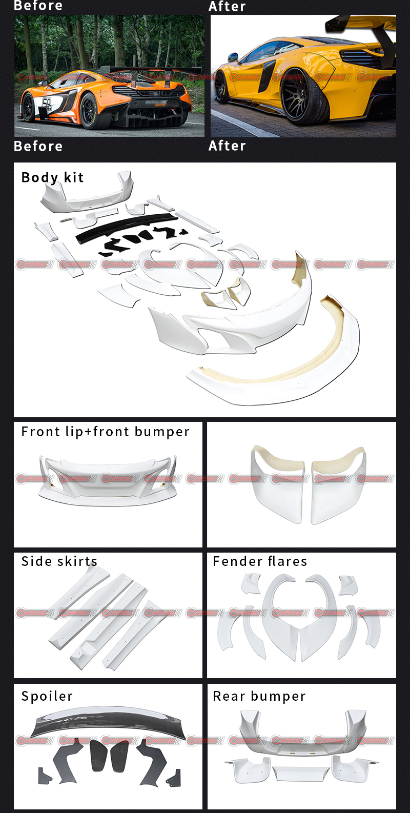ชุดแต่งปอนด์ แม็คลาเรน 650s