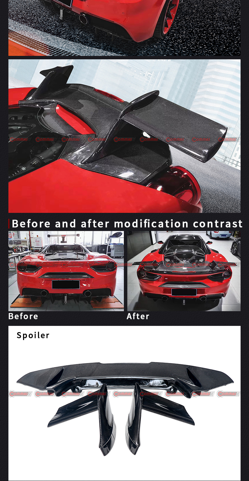 สปอยเลอร์หลัง f488 mansory