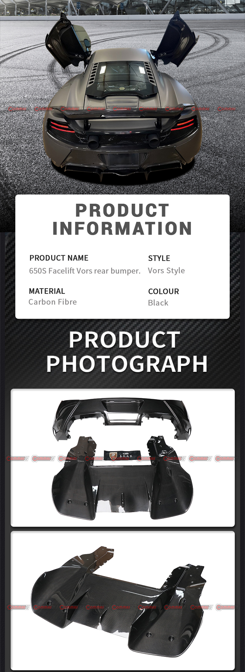 Vorsteiner แม็คลาเรน เอ็มพี 4 650 เอส ดิฟฟิวเซอร์หลัง