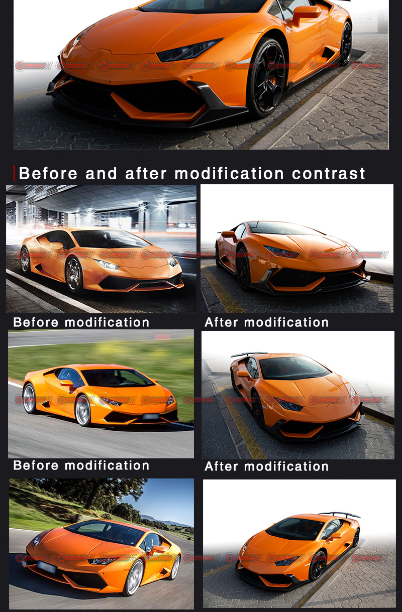 Lamborghini Huracan Lp610 ลิ้นหน้าคาร์บอนไฟเบอร์