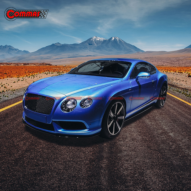 V8s สไตล์คาร์บอนไฟเบอร์ด้านข้างกระโปรงสำหรับ Bentley Continental GT 2012-2014