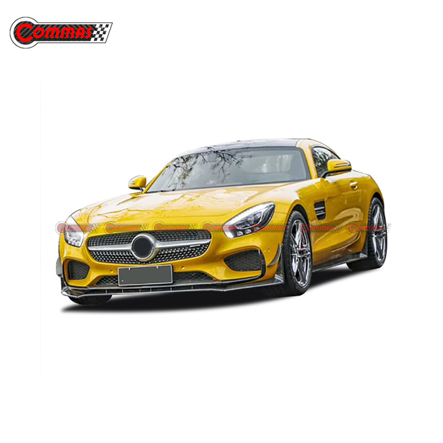 Revozport สไตล์คาร์บอนไฟเบอร์ด้านหน้าลิป Splitter สำหรับ Mercedes Benz AMG GT GTS