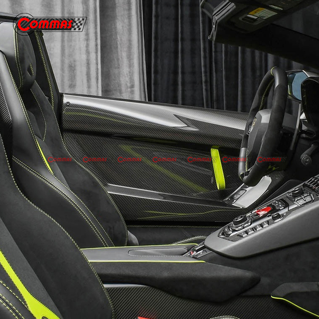 Svj Style Dry Carbon Fiber Auto Door Penal สำหรับ Lamborghini Aventador Lp700 