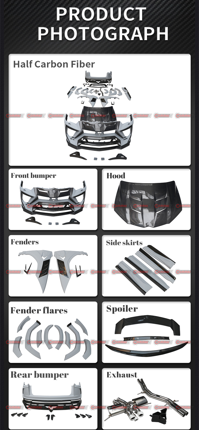 ชุดแต่ง Lamborghini URUS คาร์บอนไฟเบอร์
