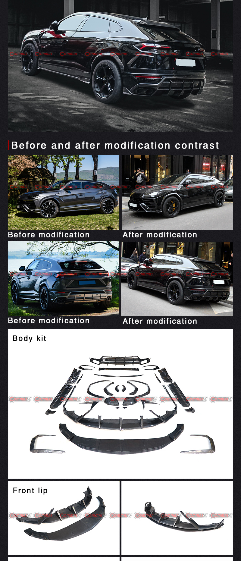 ชุดแต่งทรงตัวท็อปคาร์สำหรับ lambroghini urus