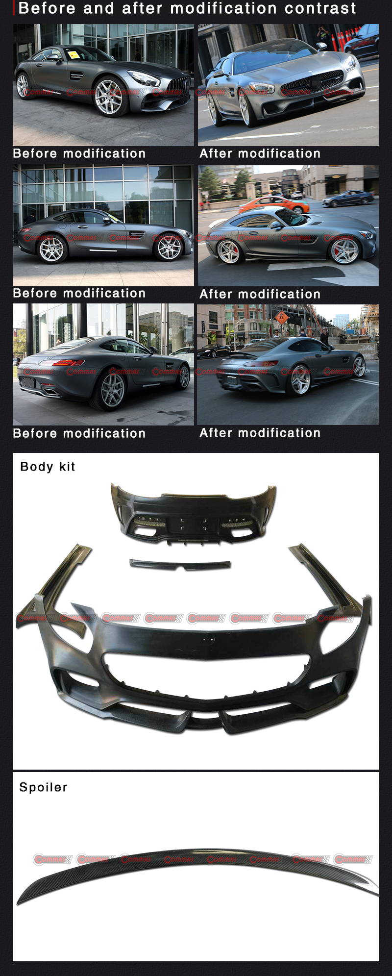 ชุดแต่งรอบคันสไตล์ Wald สำหรับรถเบนซ์ AMG GT GTS