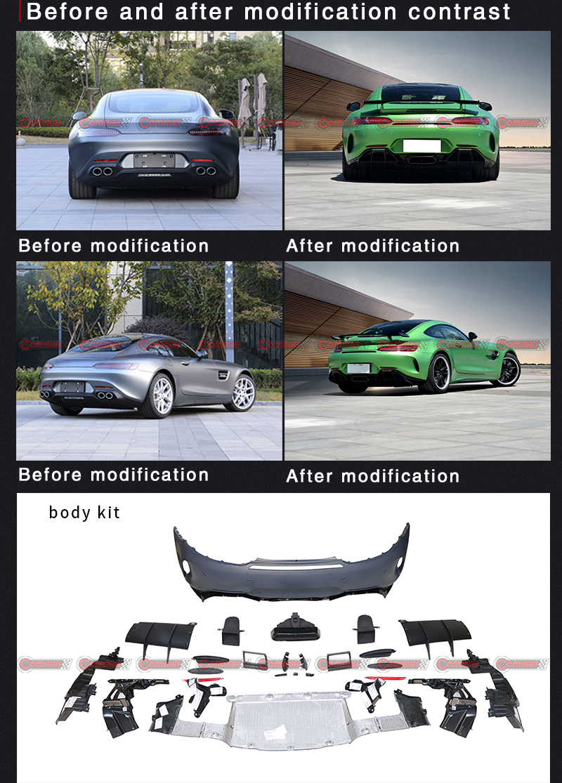 กันชนท้ายทรง GTR Mercedes benz amg gt