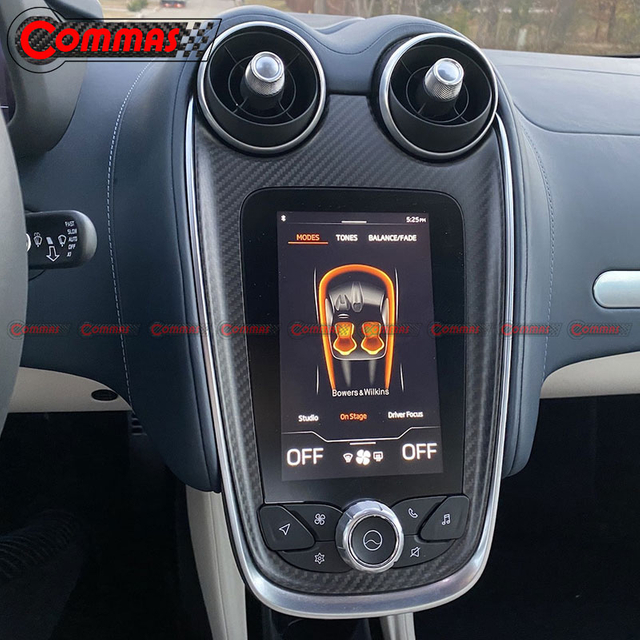 การตกแต่งภายในรถยนต์คาร์บอนไฟเบอร์เคลือบเงาสูงสำหรับ Mclaren GT