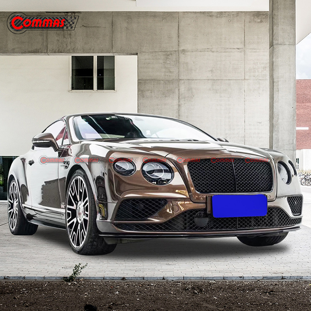 V8s สไตล์คาร์บอนไฟเบอร์ด้านข้างกระโปรงสำหรับ Bentley Continental GT 2015-2017