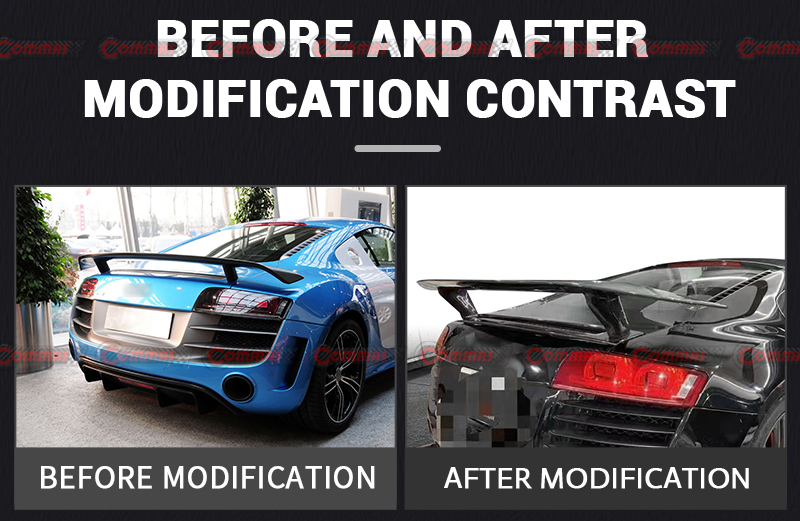 ปีกหลังคาร์บอนไฟเบอร์แบบแห้ง Audi R8