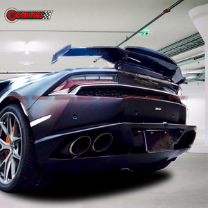 Md สไตล์คาร์บอนไฟเบอร์ด้านหลังสปอยเลอร์ปีกสำหรับ Lambroghini Huracan LP610 LP580