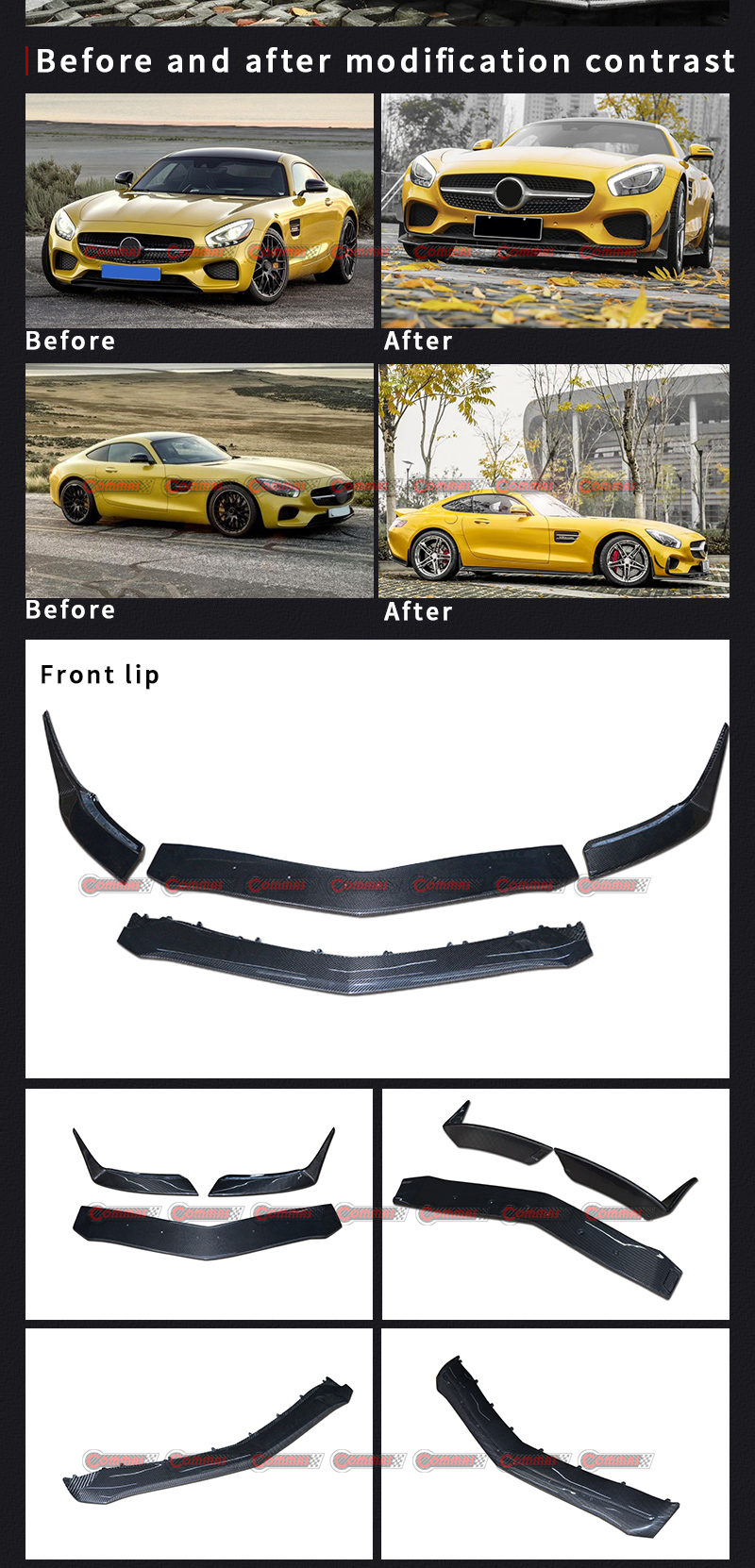 ลิ้นหน้าrzสำหรับmercedes benz amg gt