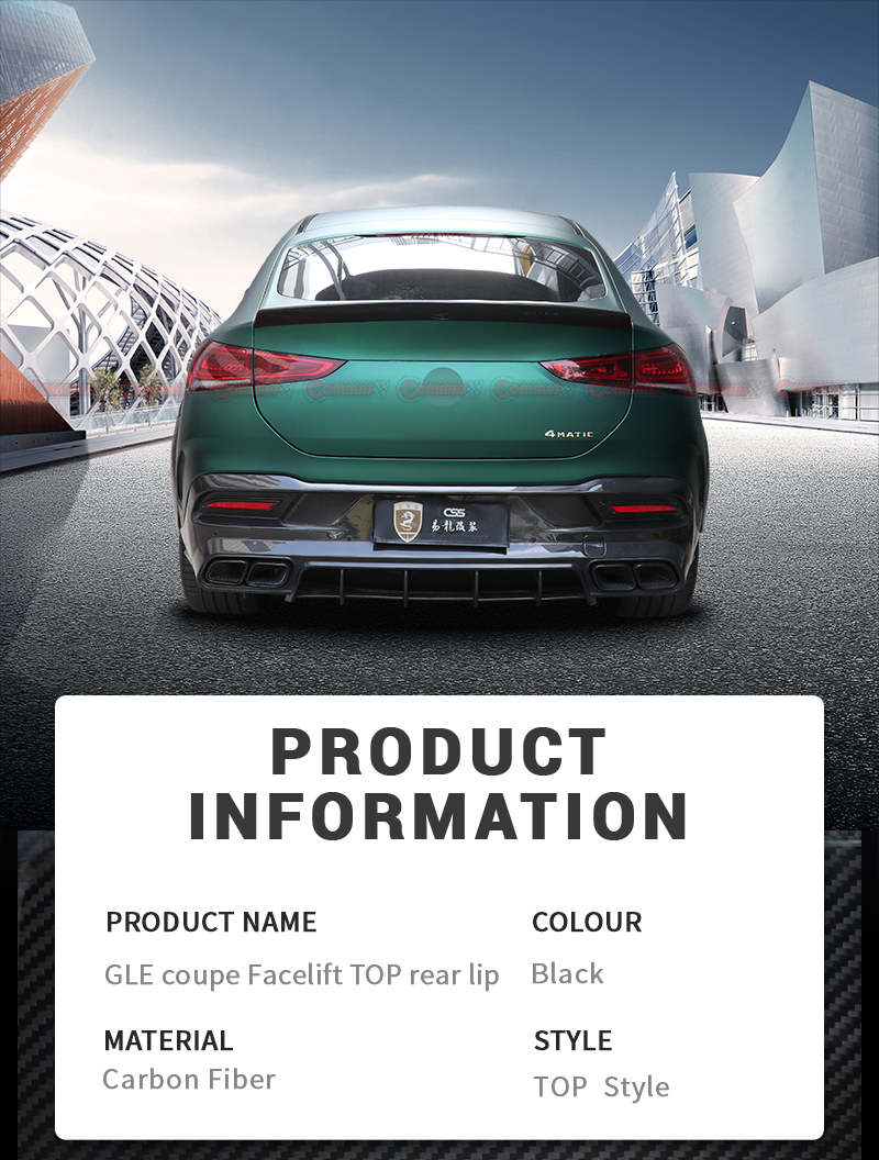 ดิฟฟิวเซอร์หลังtopcarสำหรับmercedes benz gle