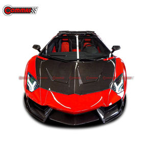 1016 สไตล์คาร์บอนไฟเบอร์ฝาครอบเครื่องยนต์สำหรับ Lamborghini Aventador Lp700