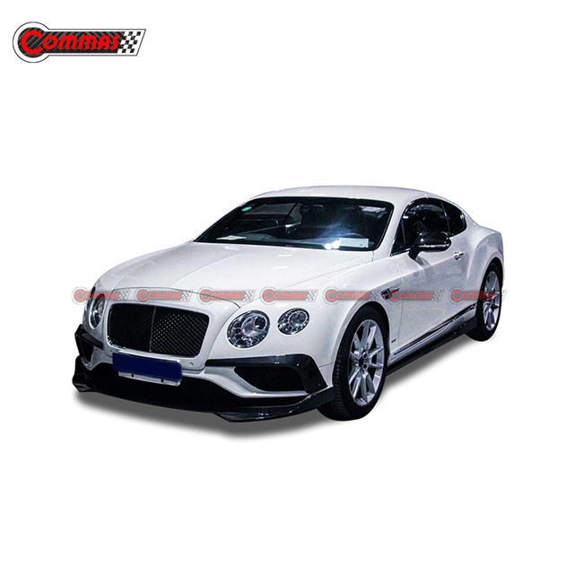STARTECH สไตล์คาร์บอนไฟเบอร์กันชนหน้า Splitter Lip สำหรับ Bentley GT